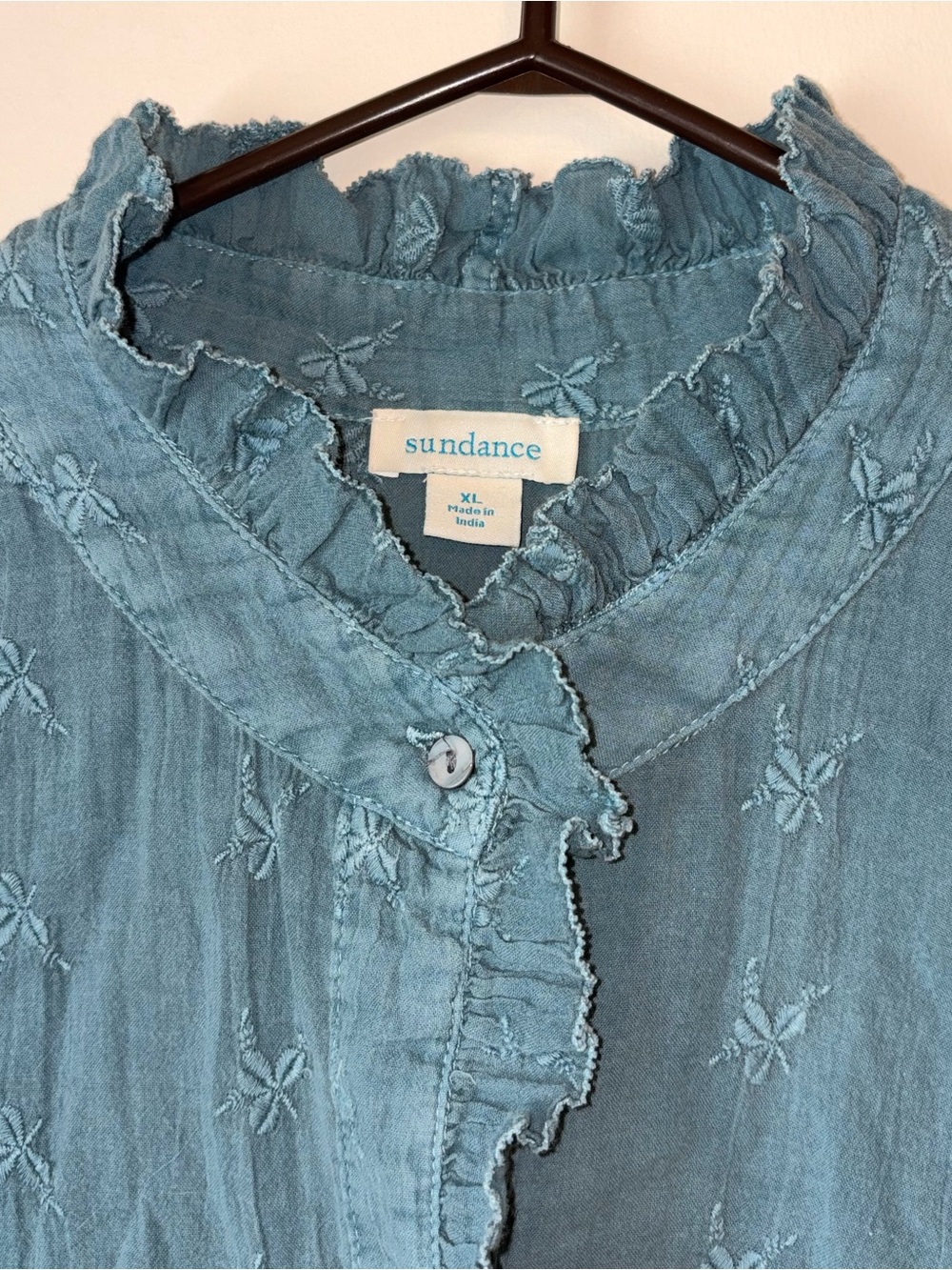 Sundance 3/4 Sleeve Peasant Blouse - Picture 3 of 7